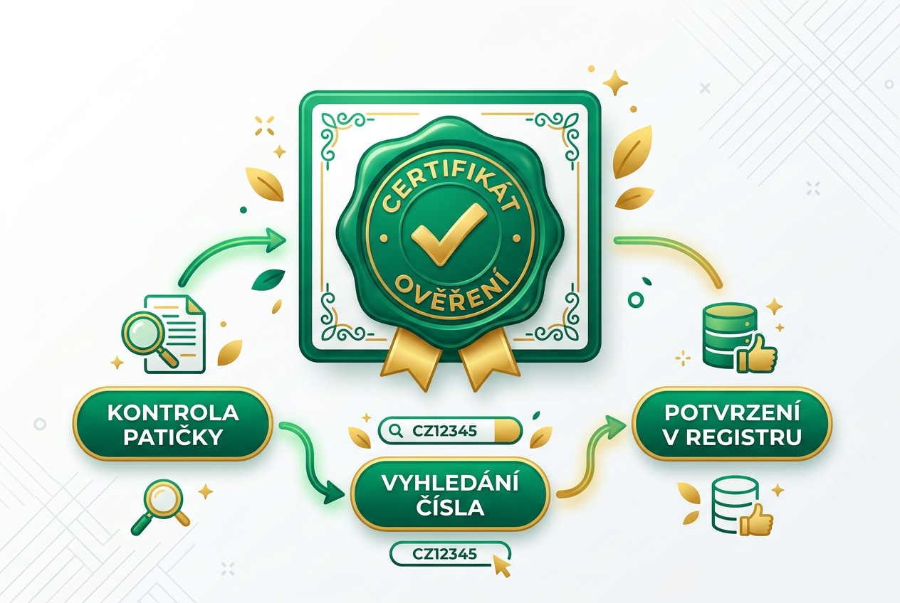 Infografika postupu ověření licence online kasina